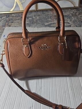 Coach Benet  Pebbled Leather Satchel with Removable Strap